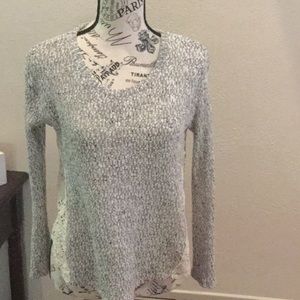 Lush size med grey/white , lace trim side panels